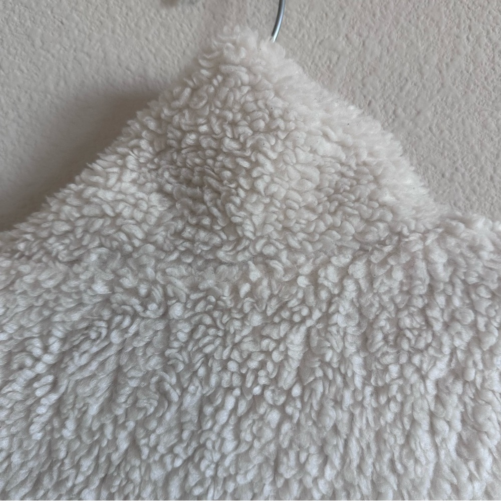 Madewell Resourced Sherpa Zip Up Jacket L Cream - Picture 11 of 14